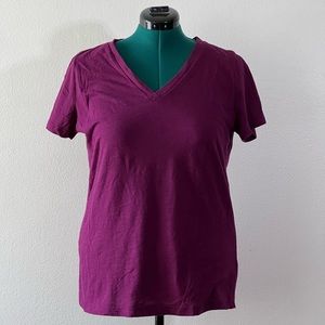 Deep Magenta V-neck Tee by Mossimo Supply Co.